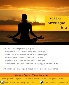 Yoga e Meditação, quartas e sextas (turmas as 7h30 e 9h)